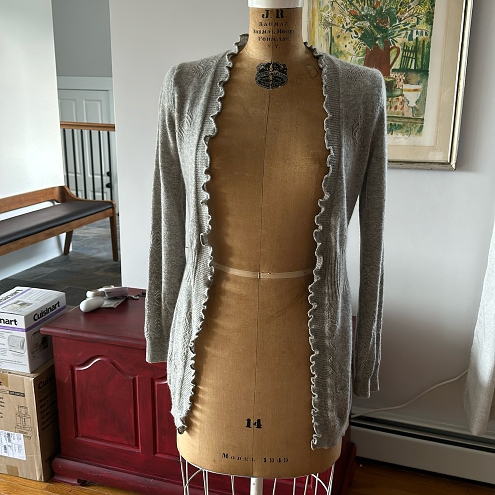 Cynthia Rowley Gray cashmere cardigan size XS